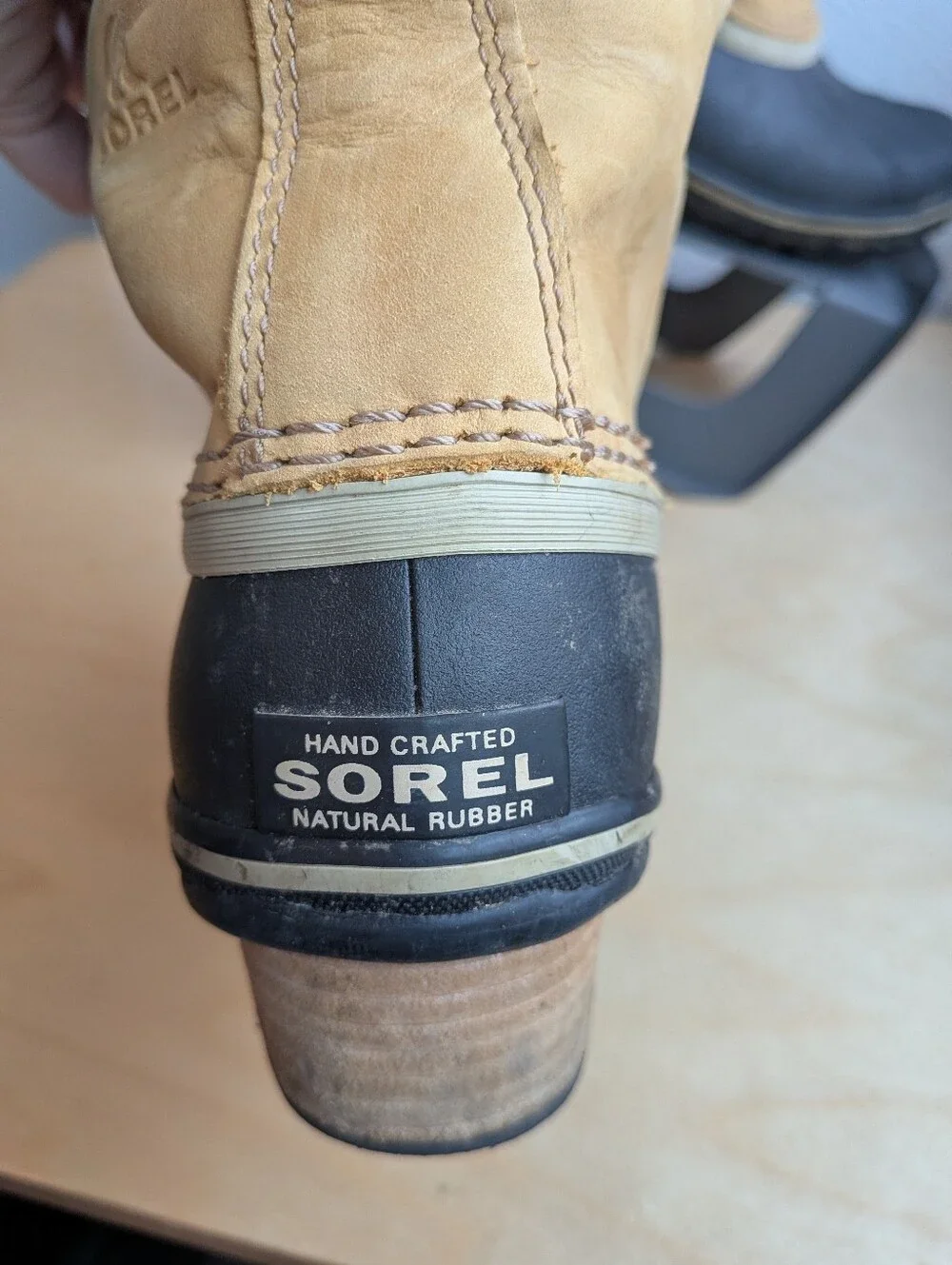 SOREL Slimpack II Lace Waterproof Duck Boots Tan Black Size 8